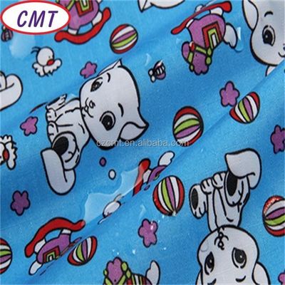 Impressione di cartoni animati in PU impermeabile rivestito di tessuto Oxford Plaid 100% poliestere
