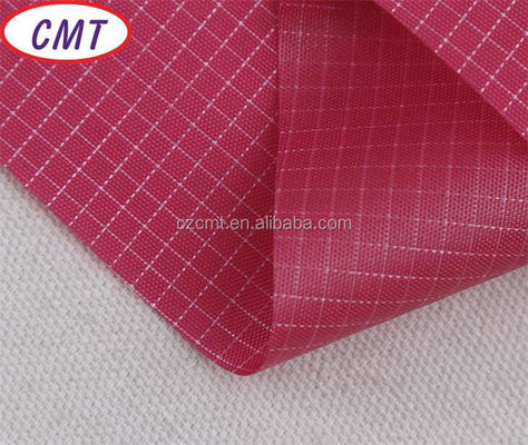 200D PU rivestito doppi colori Griglia impermeabile Nylon Oxford tessuto con colore personalizzato