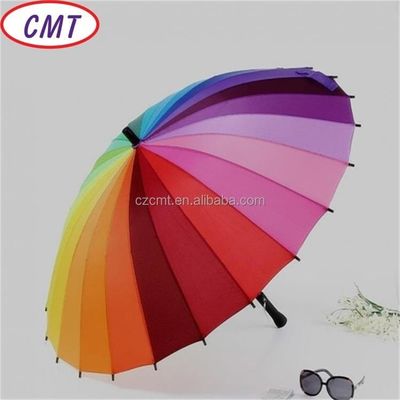 Richiesto ombrello arcobaleno 210D 100% tessuto di poliestere con spessore medio Richiesta