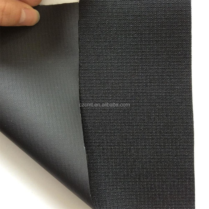 Stile semplice 58/60&quot; DTY 100% poliestere tessuto Oxford nero Ripstop 600D PVC rivestito