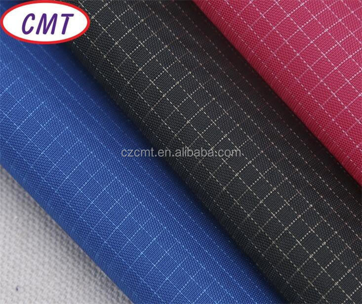 200D PU rivestito doppi colori Griglia impermeabile Nylon Oxford tessuto con colore personalizzato